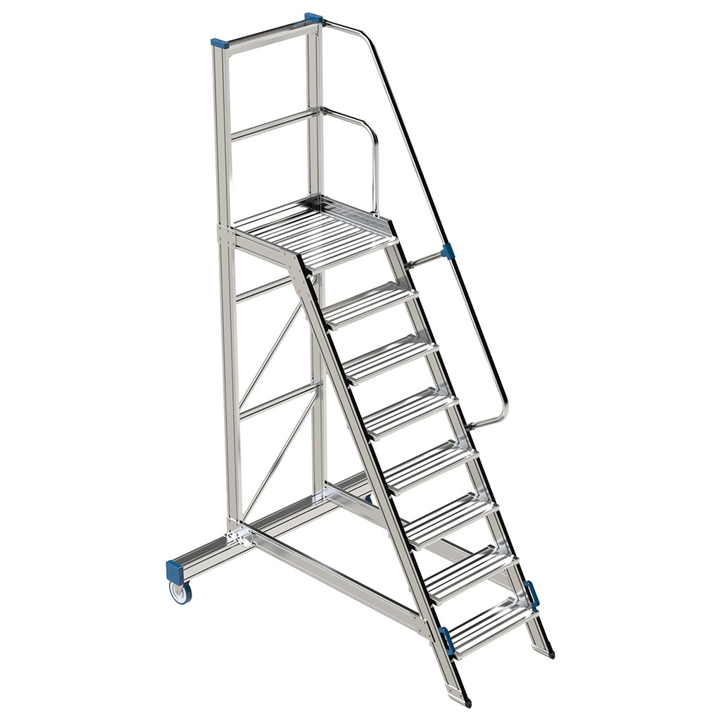 Escalera Almacén Industrial de aluminio 60º