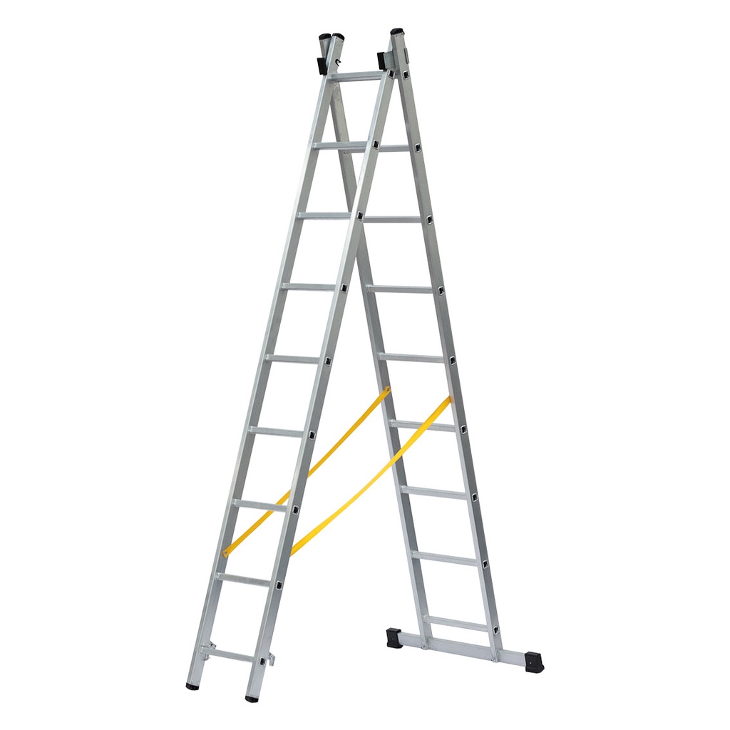 Escalera semiprofesional aluminio dos tramos