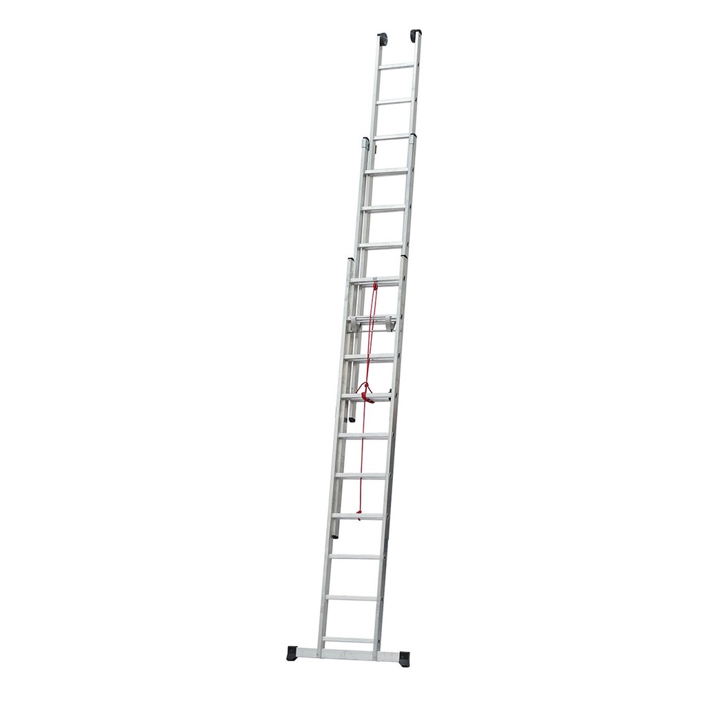 Escalera Profesional Aluminio 3 Tramos con cuerda