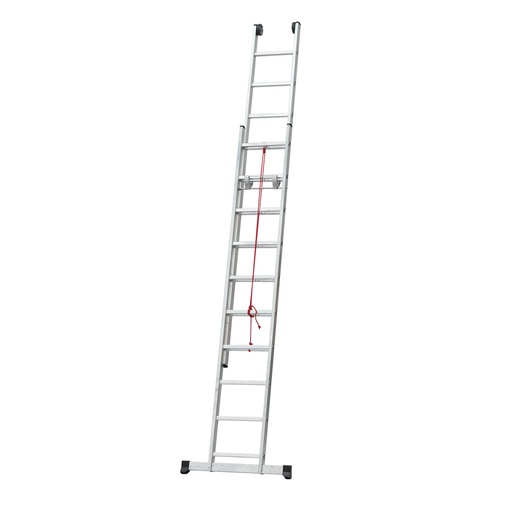 Escalera Profesional aluminio 2 Tramos con cuerda