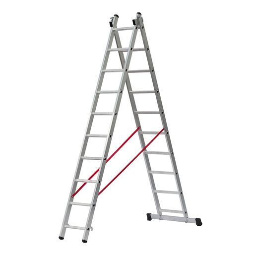 Escalera Profesional Aluminio 2 Tramos Transformable