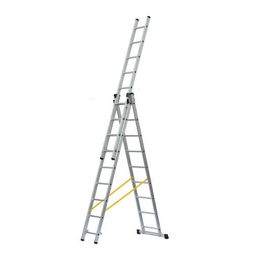 Escalera semiprofesional aluminio tres tramos